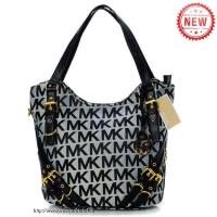 michael kors milo monogram groot grijs schoudertas Roermond Prijzen l6by5669